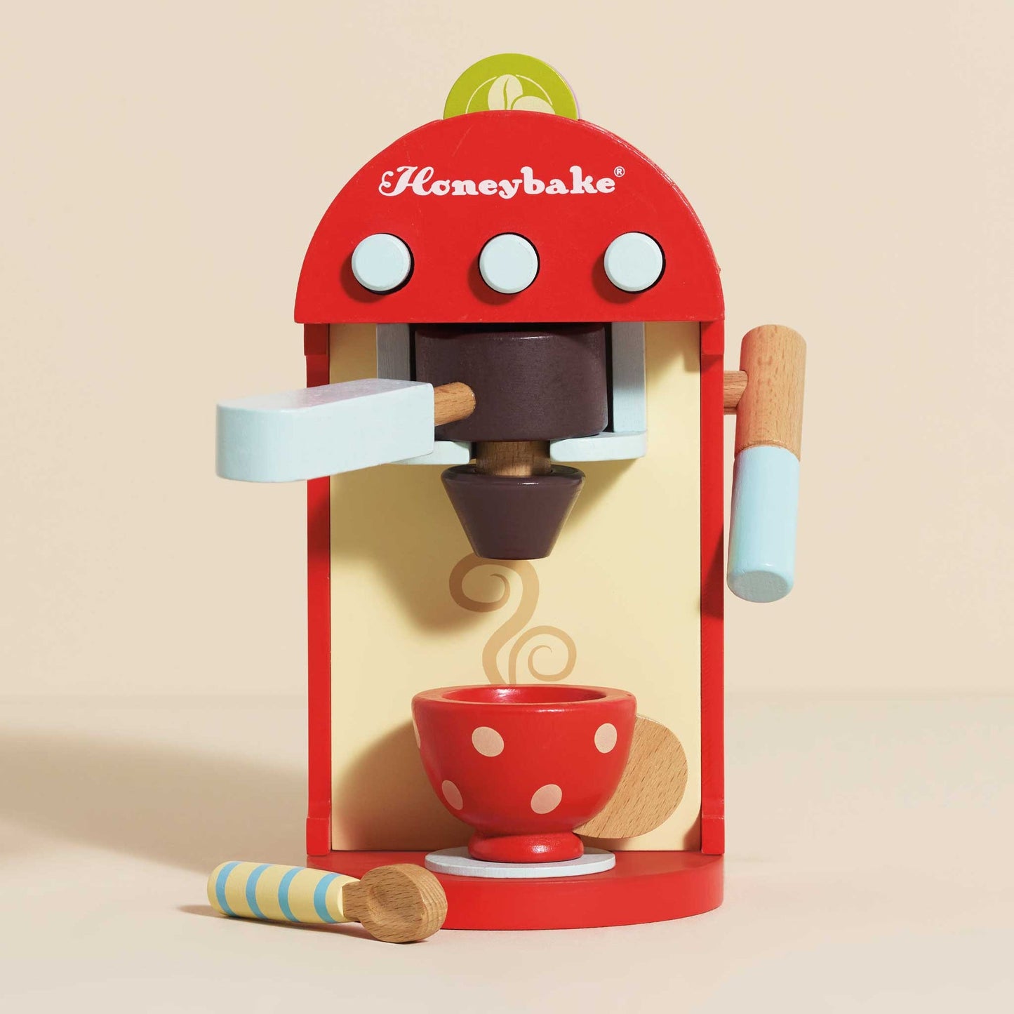 Máquina de Café e Xícara de Brinquedo de Madeira