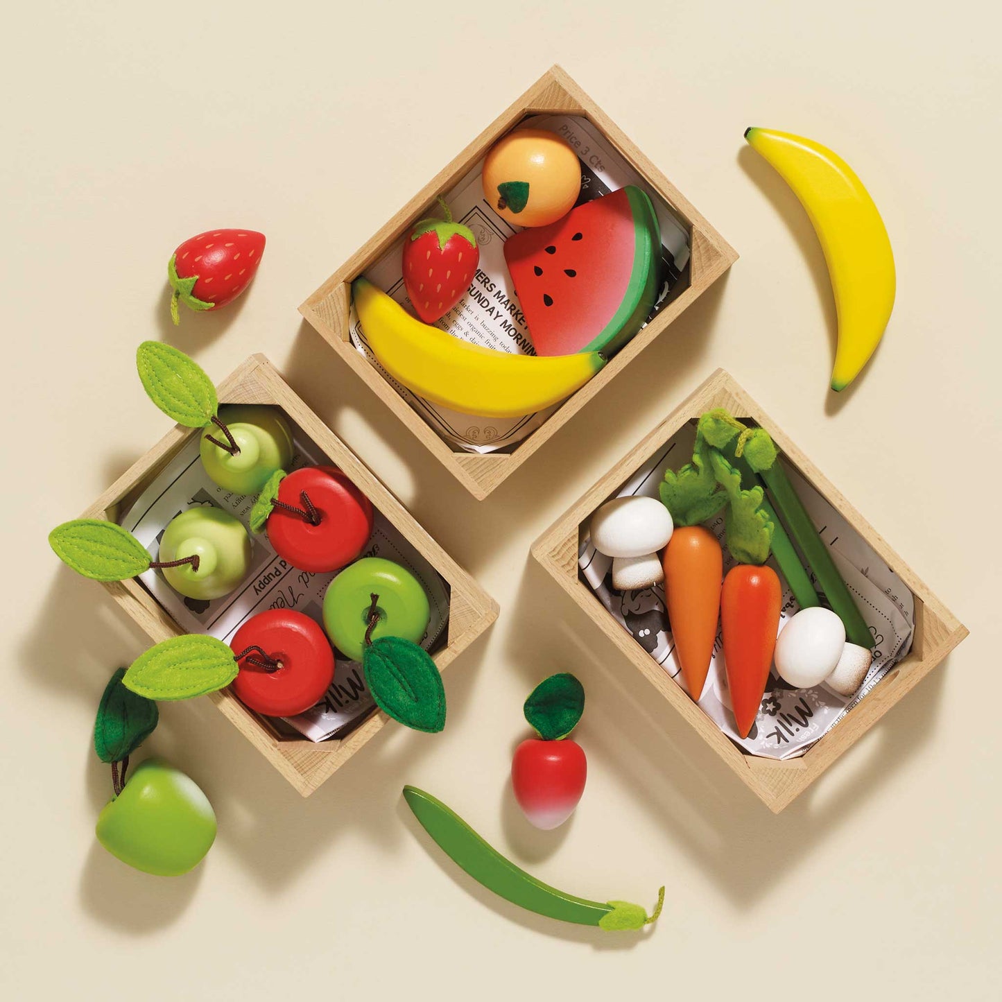 Caixa de Comida de Madeira para Colheita de Vegetais