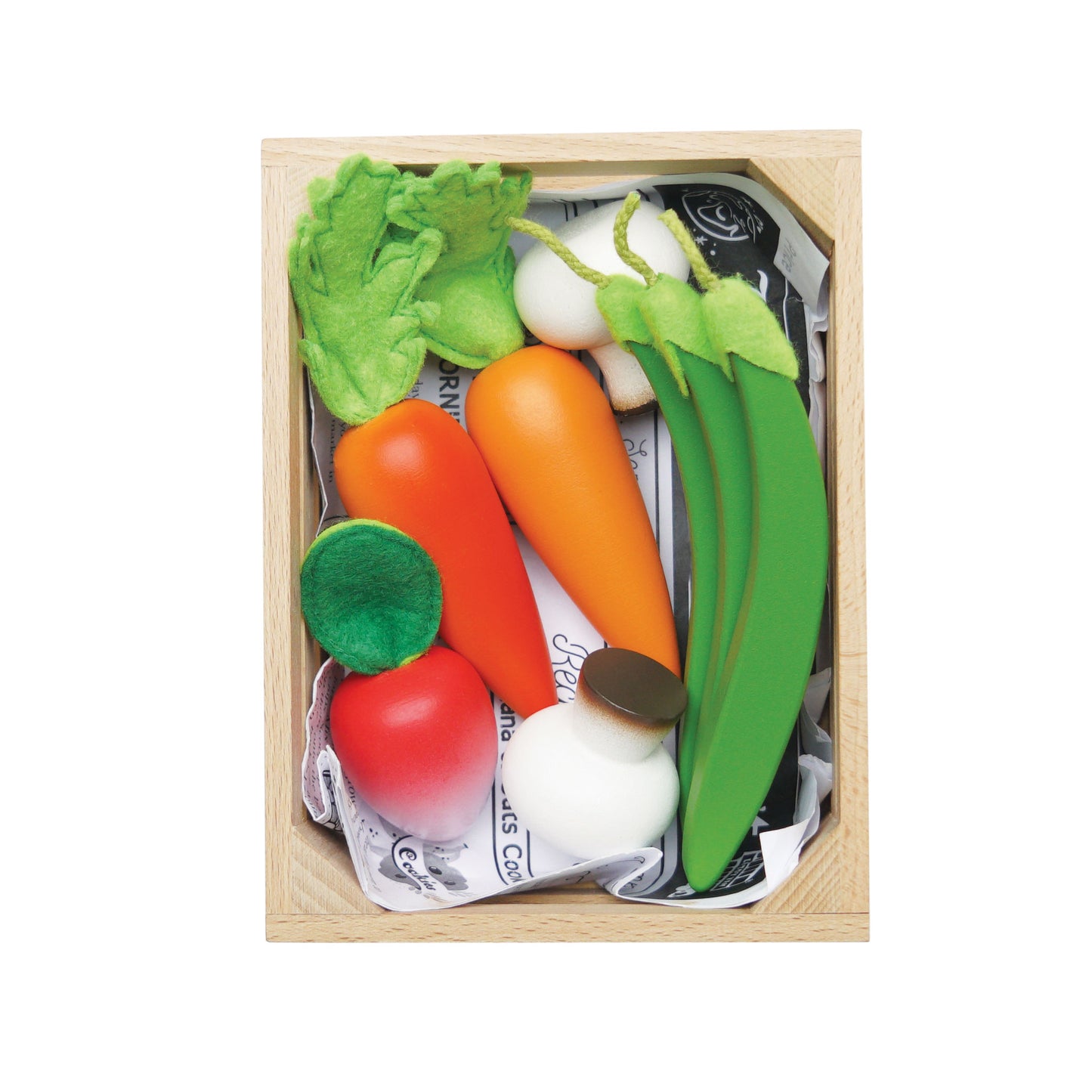 Caixa de Comida de Madeira para Colheita de Vegetais